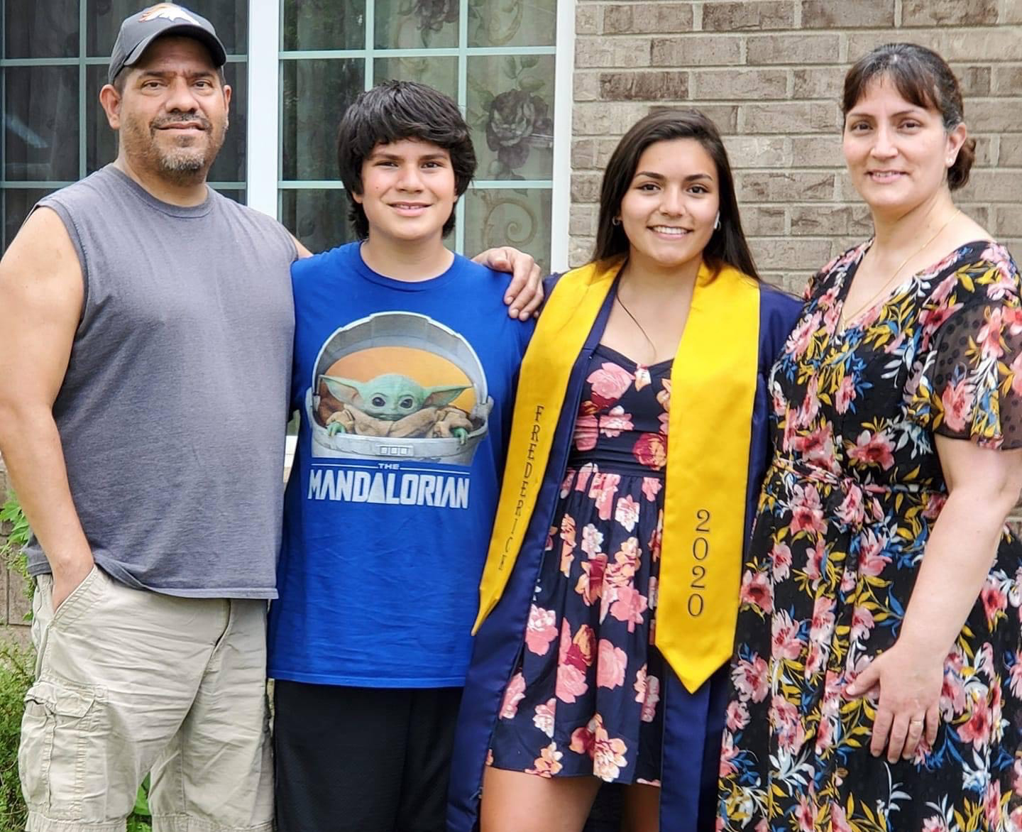 Tracy was a match for Tom Morales (left, with his son, Thomas; his daughter, Alyssa; and his wife Angie) who had been on dialysis for two years.