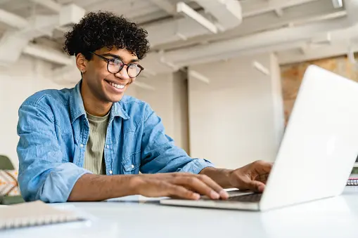 boy using a computer