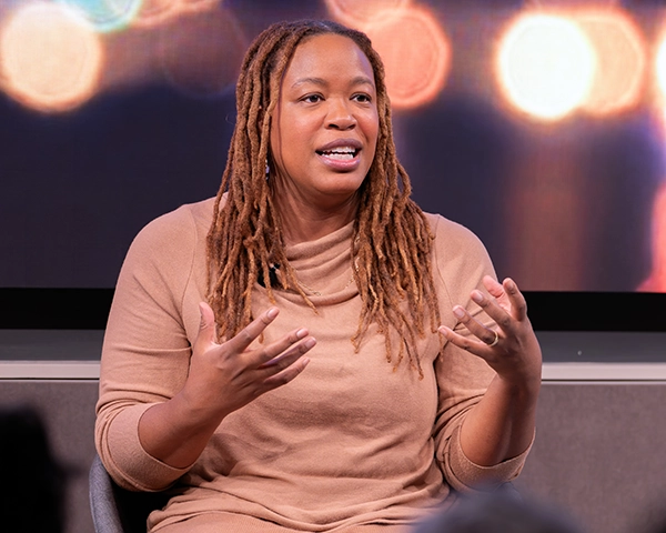 Heather McGhee speaking at the Dalio Center Five-Year Anniversary