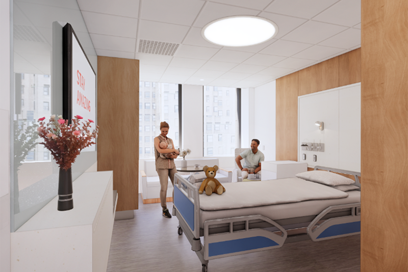 photo rendering of new postpartum suites