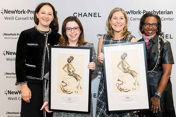Emilie de Tramasuré, General Manager of CHANEL Fragrance and Beauté; Allison Boester, MD, FACOG, and Inna V. Landres, MD, FACOG, and Laura E. Riley, MD, Obstetrician and Gynecologist-in-Chief at NewYork-Presbyterian/Weill Cornell Medical Center at the 19th annual CHANEL Luncheon