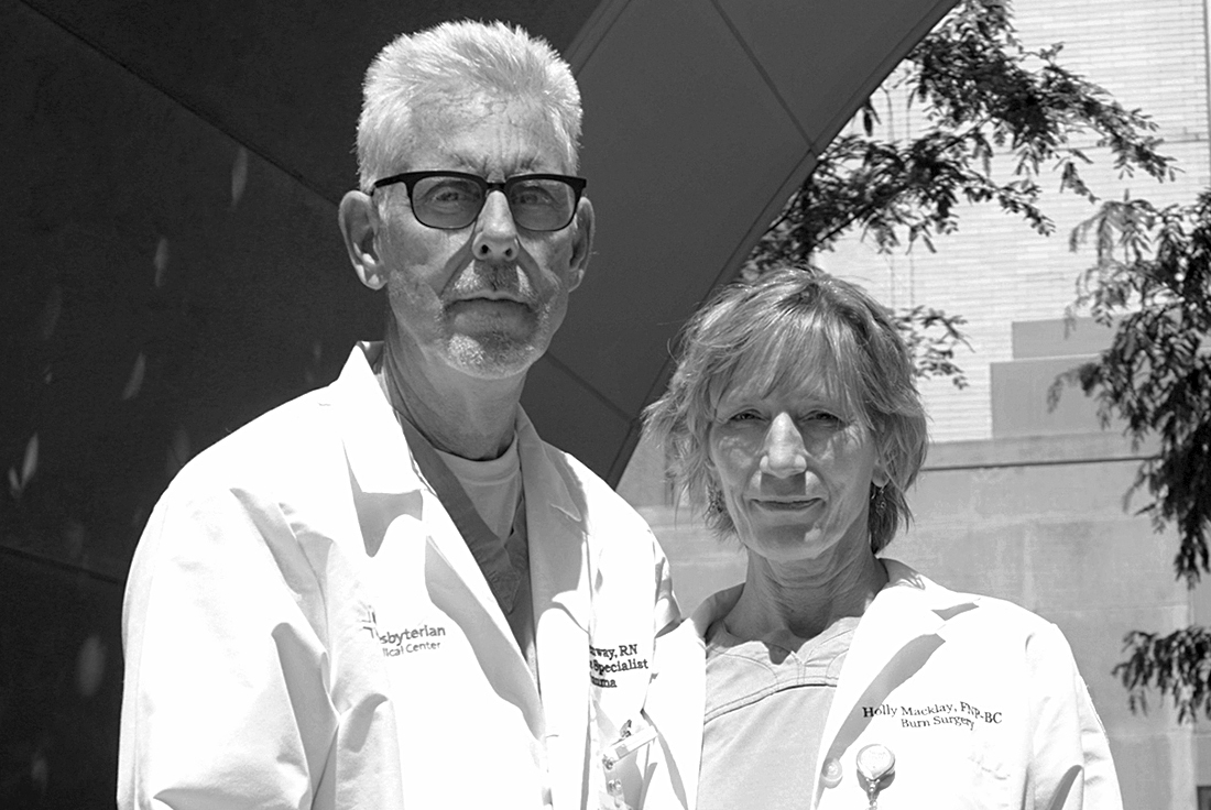 Nurses Andrew Greenway & Holly Macklay