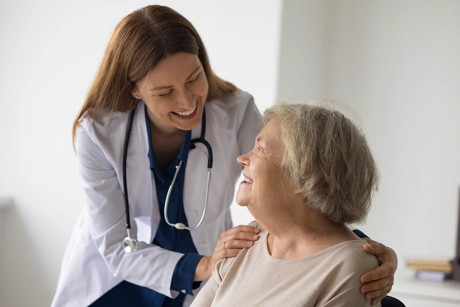 Doctor with patient