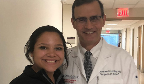 Gabby Rodriguez with Dr. Lenke