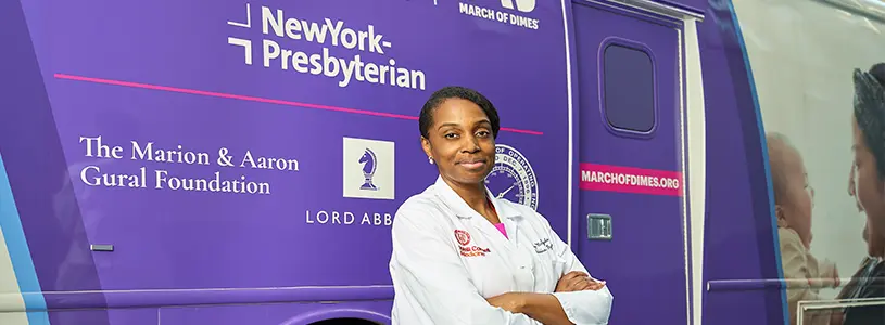 News release, Mom & Baby Bus. Dr. Auja McDougale