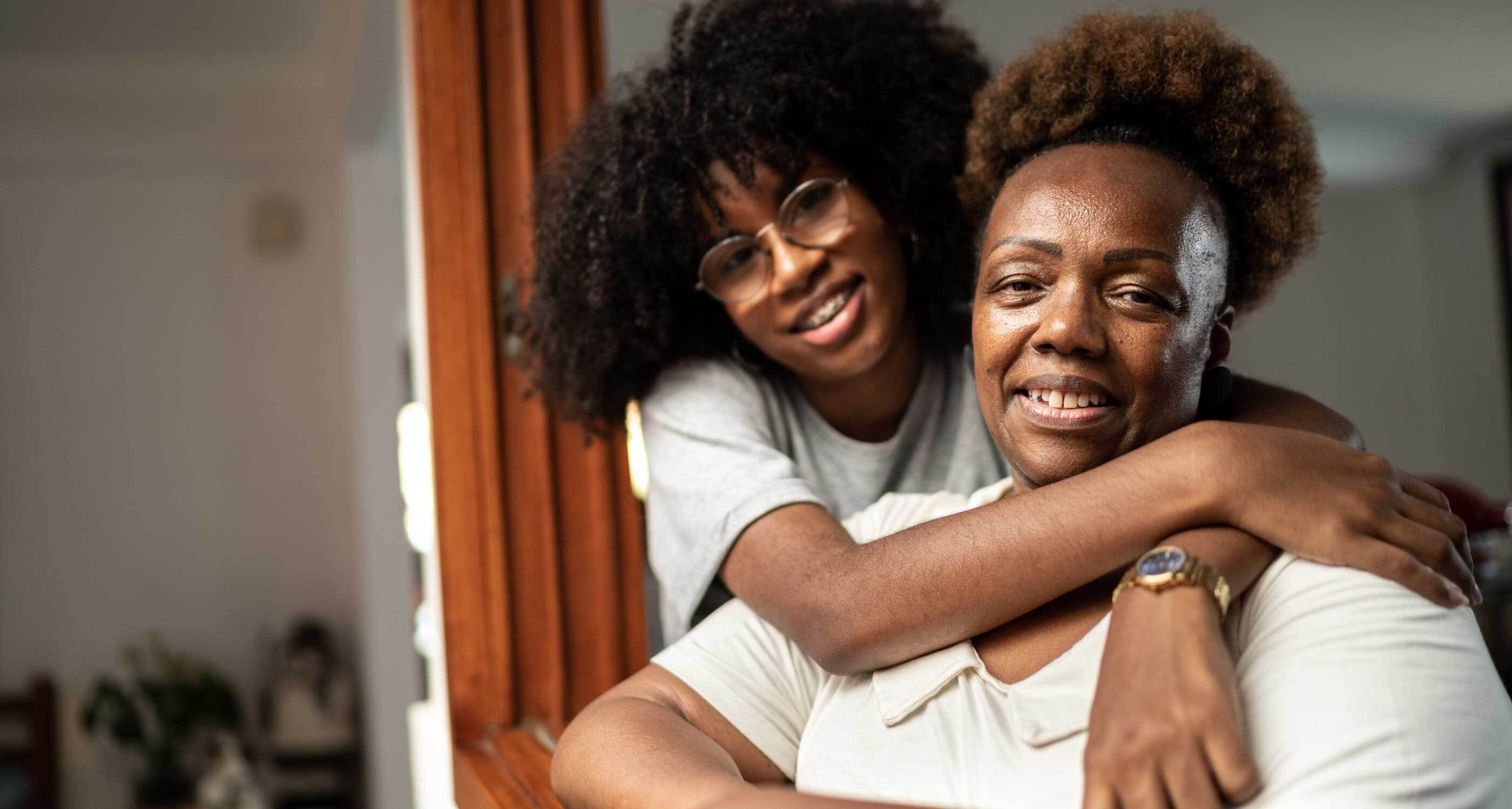 Two african american women lookng at the camera