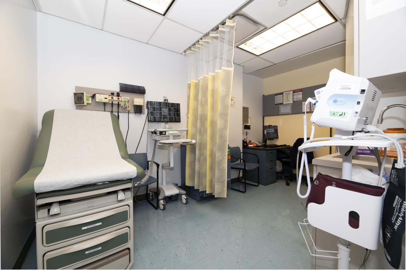 An examination space inside AIM East.