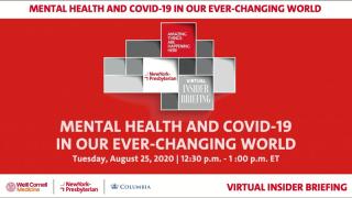 August 25, 2020: Mental Health and Covid-19 in Our Ever-Changing World