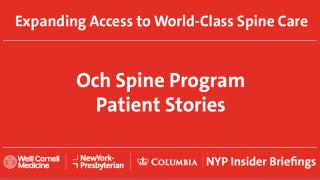 Och Spine Program Patient Stories