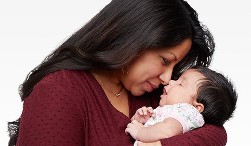 Belky Aguilar and baby Tirza