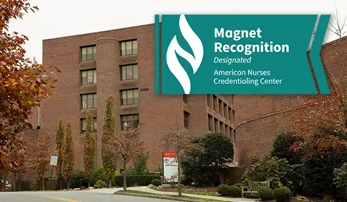 Exterior of NYP Westchester with Magnet Recognition badge