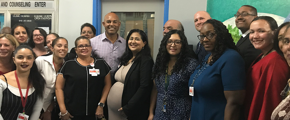 Yankees Legend Mariano Rivera Visits NYP School-Based Health Center in Washington Heights